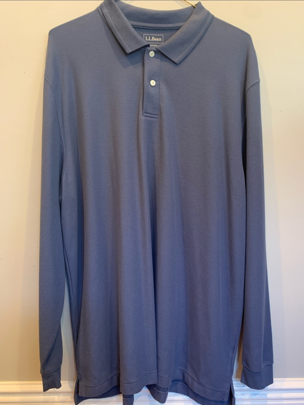 L.L.Bean Men's Traditional Fit Long Sleeve in Navy Blue - Size XXL Tall